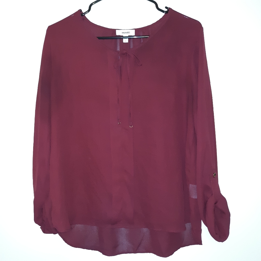 Meraki Long Sleeve Red Top